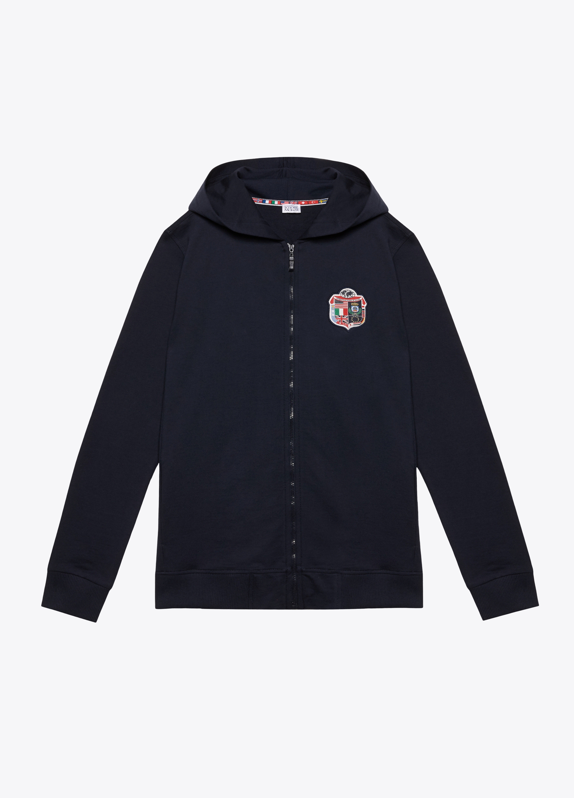 UNISEX - Felpa con cappuccio e zip in felpa leggera. UNISEX - Felpa con cappuccio e zip in felpa leggera.