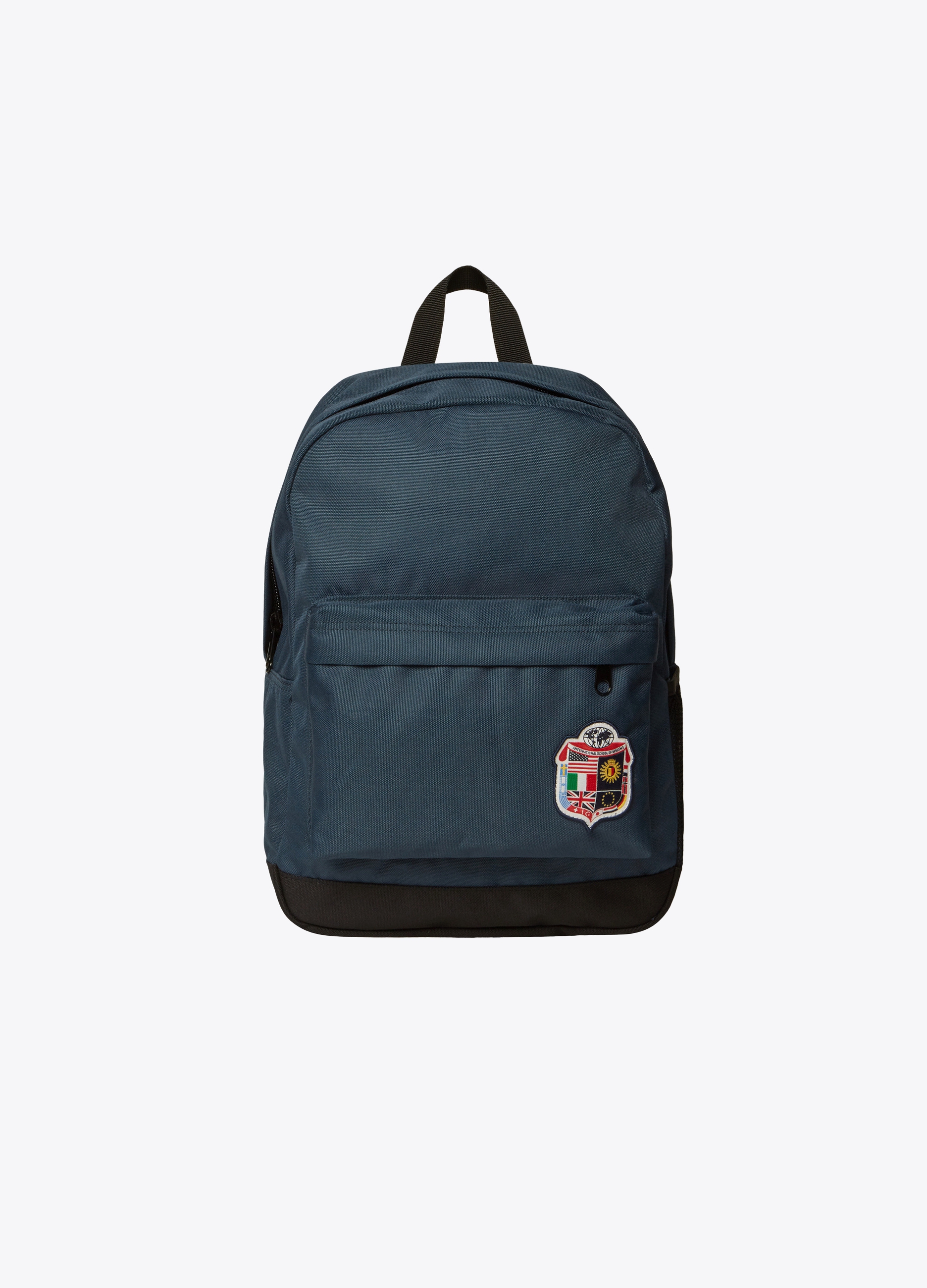 UNISEX - Solid colour backpack with patch.