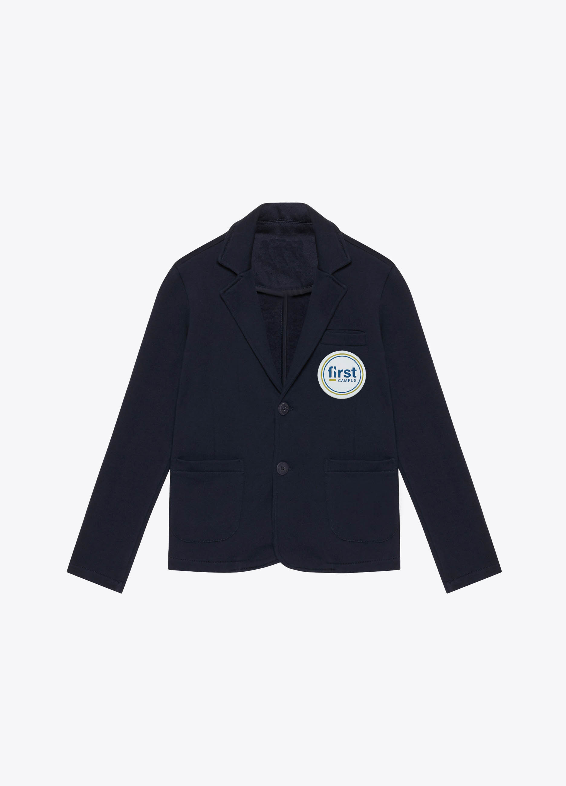 BOY - Blazer formale in misto lana con patch.