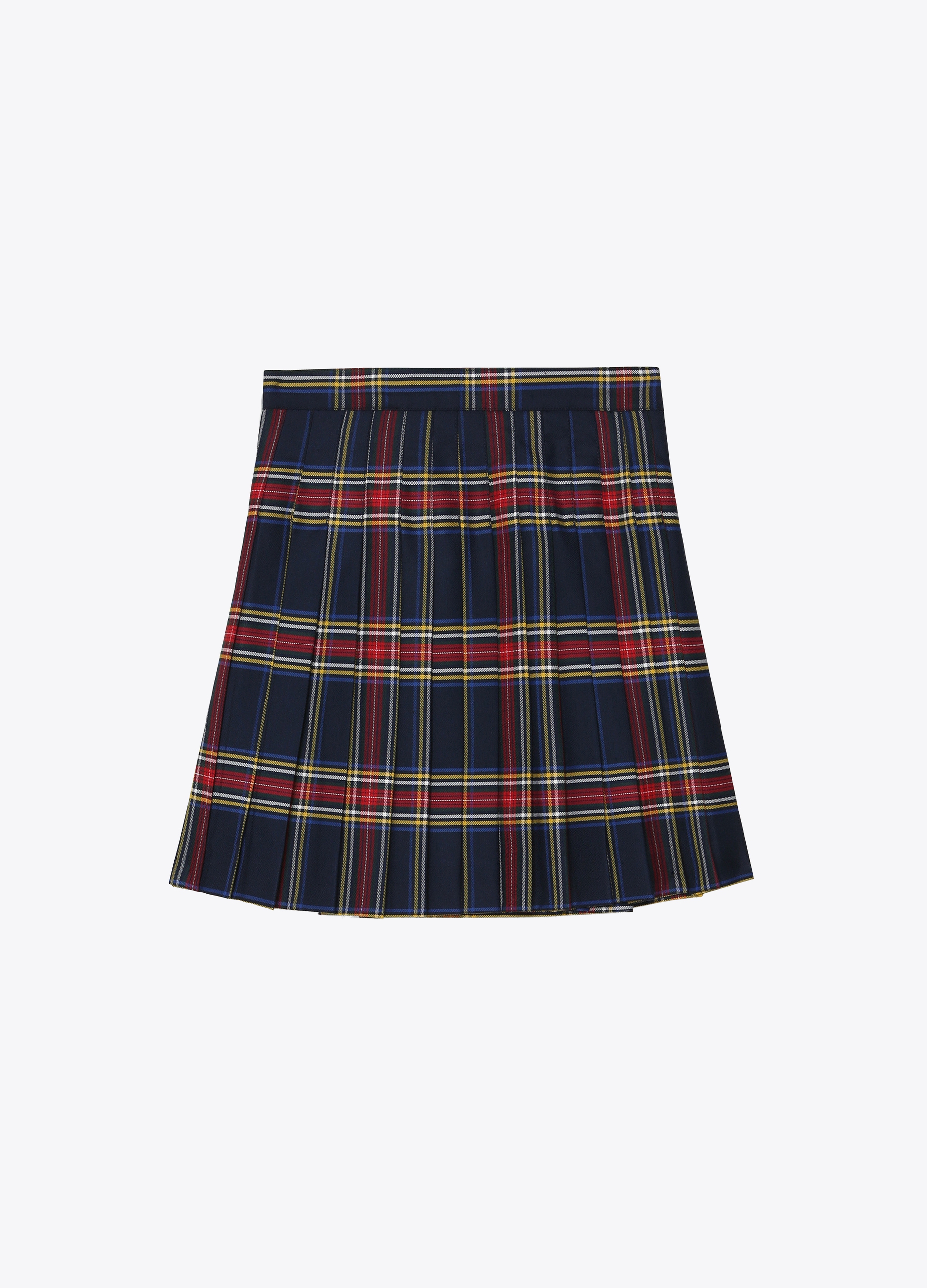 GIRL - Wool twill skirt in tartan fabric.