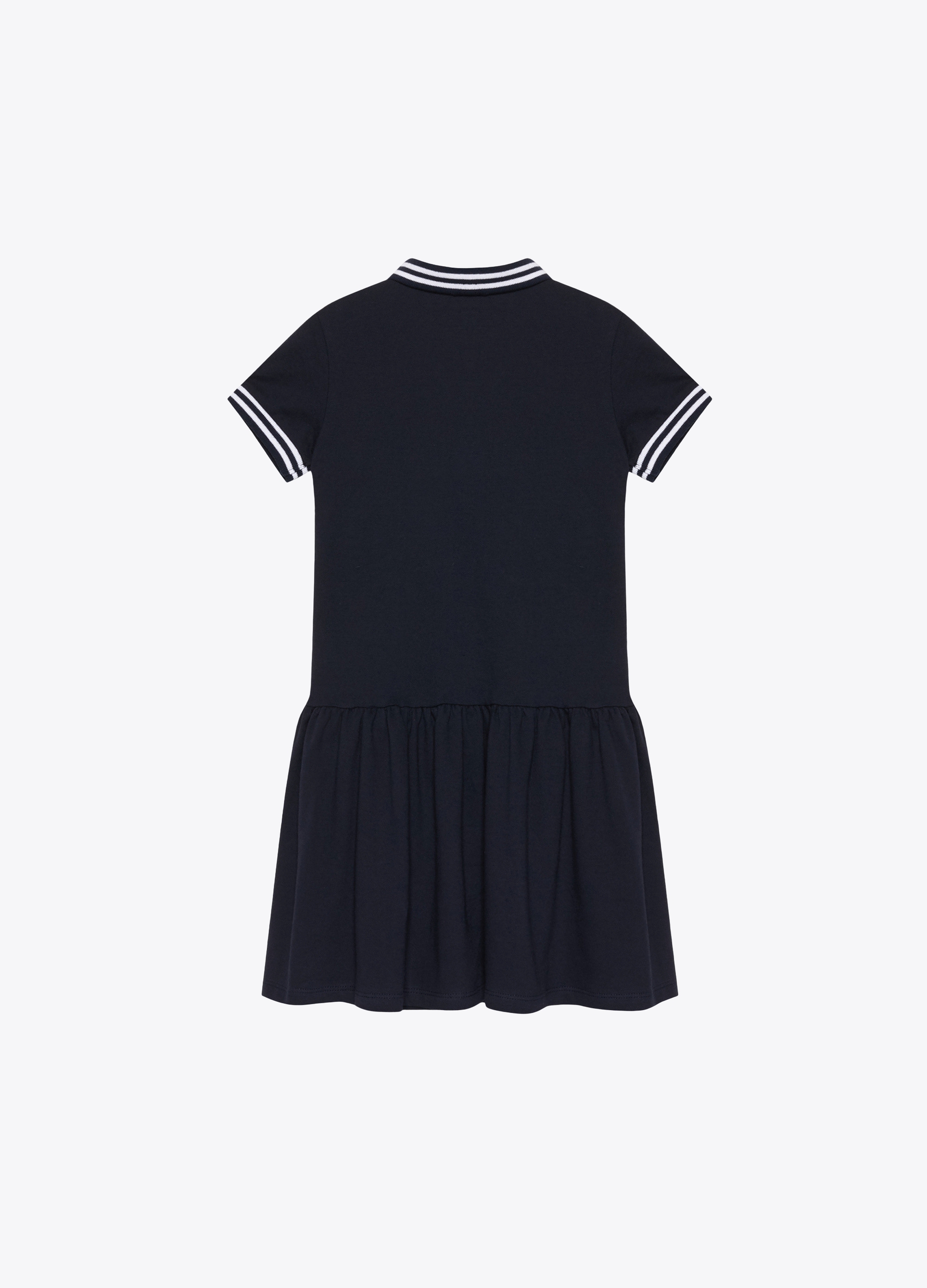 GIRL - Abito elasticizzato in piquet con patch.