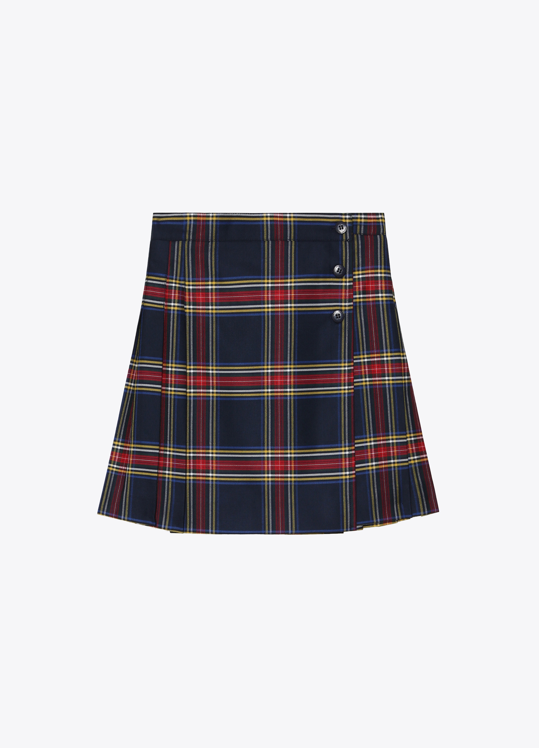 GIRL Wool twill skirt in tartan fabric. School Uniform