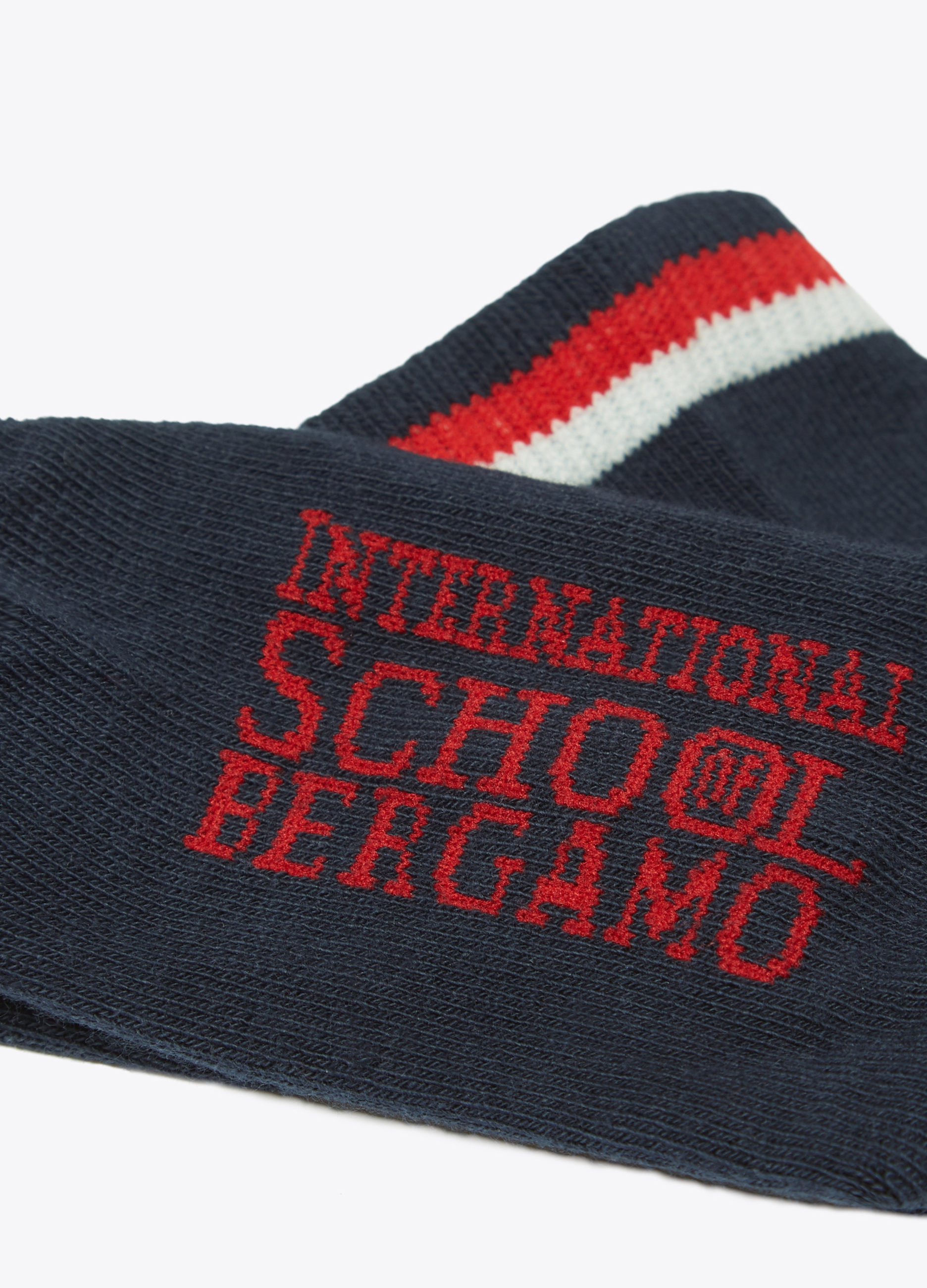 Short stretch socks with ribbing