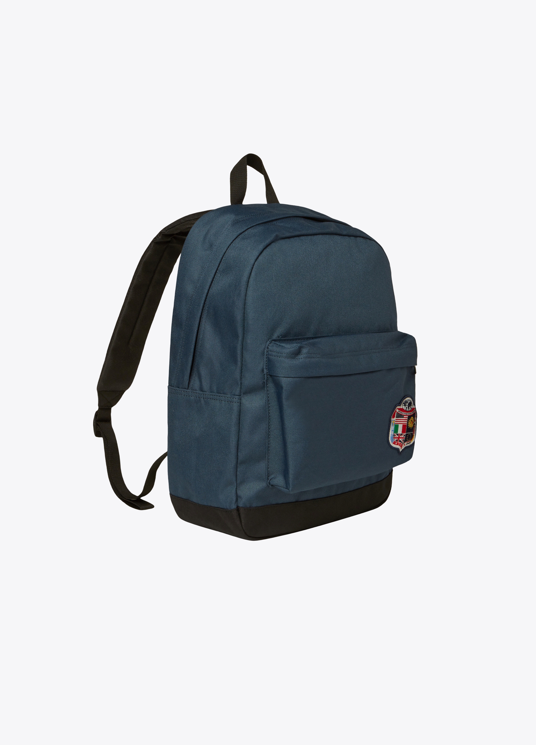 UNISEX - Solid colour backpack with patch.