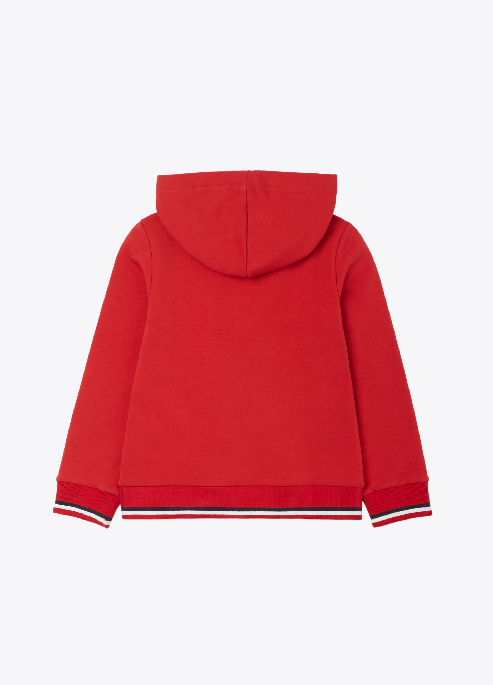 GIRL - Stretch heavy fleece sweatshirt with hoodie and zip.