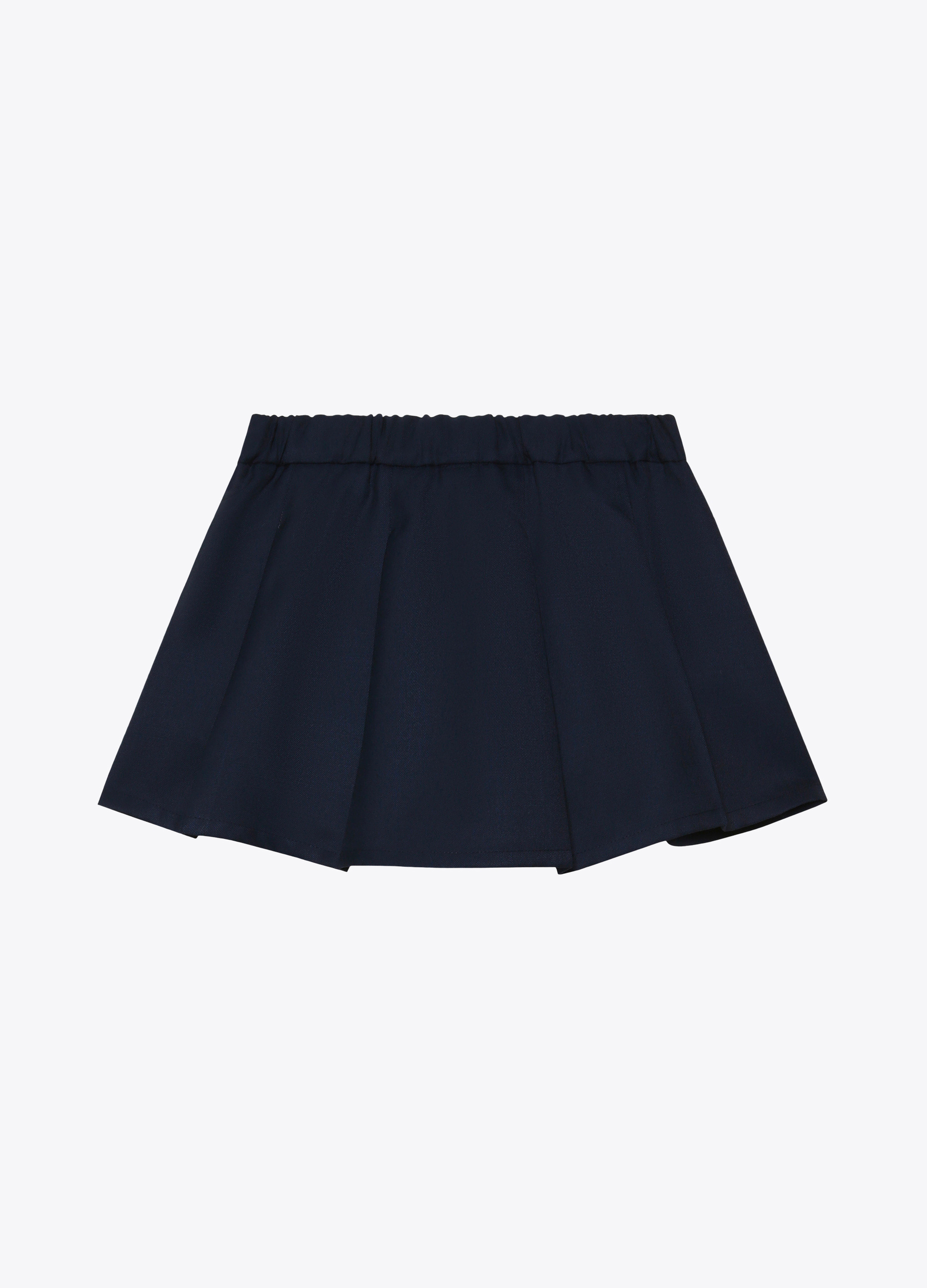 GIRL - Wool twill skirt with internal shorts