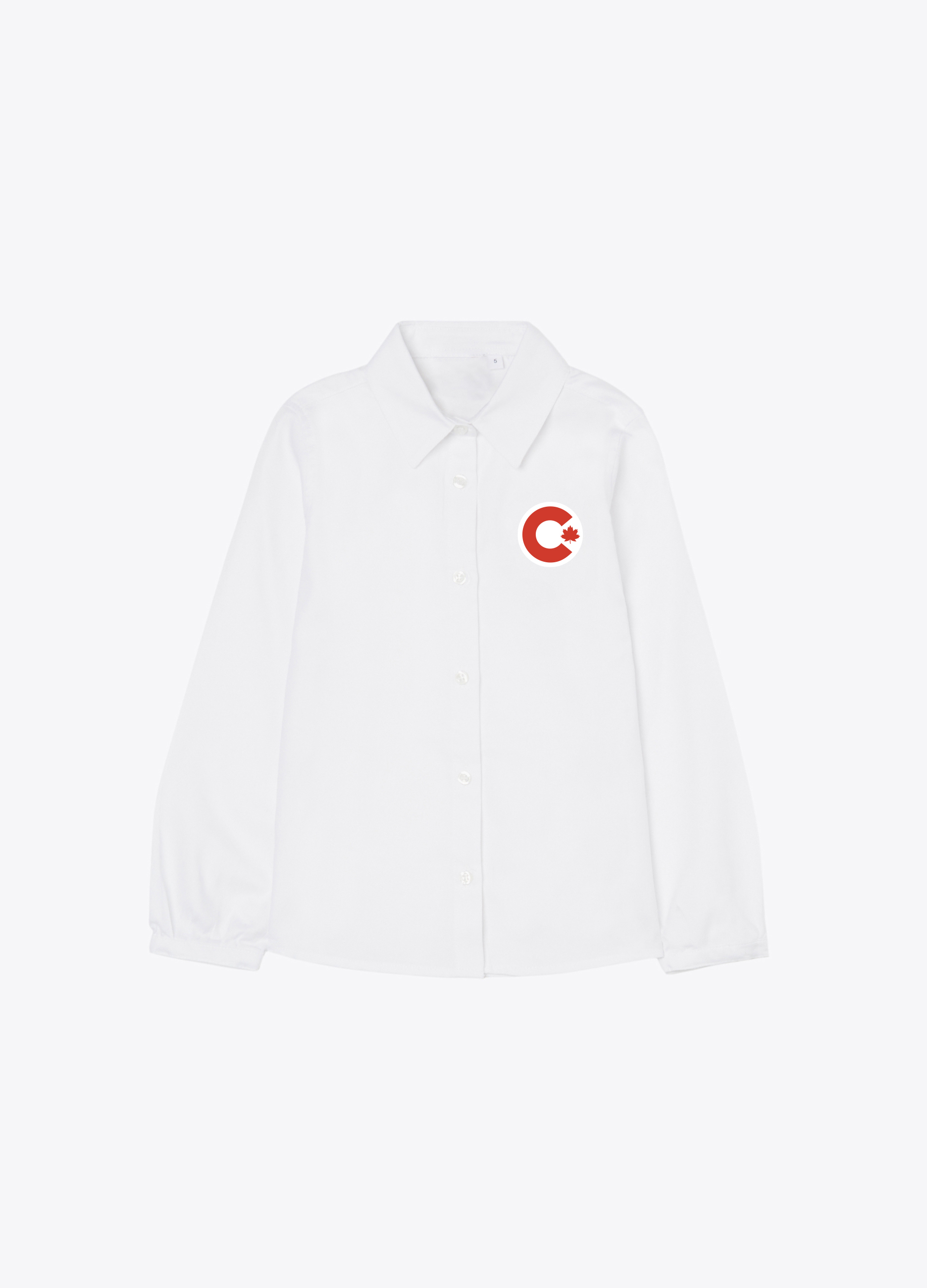 GIRL - Stretch cotton shirt with logo.