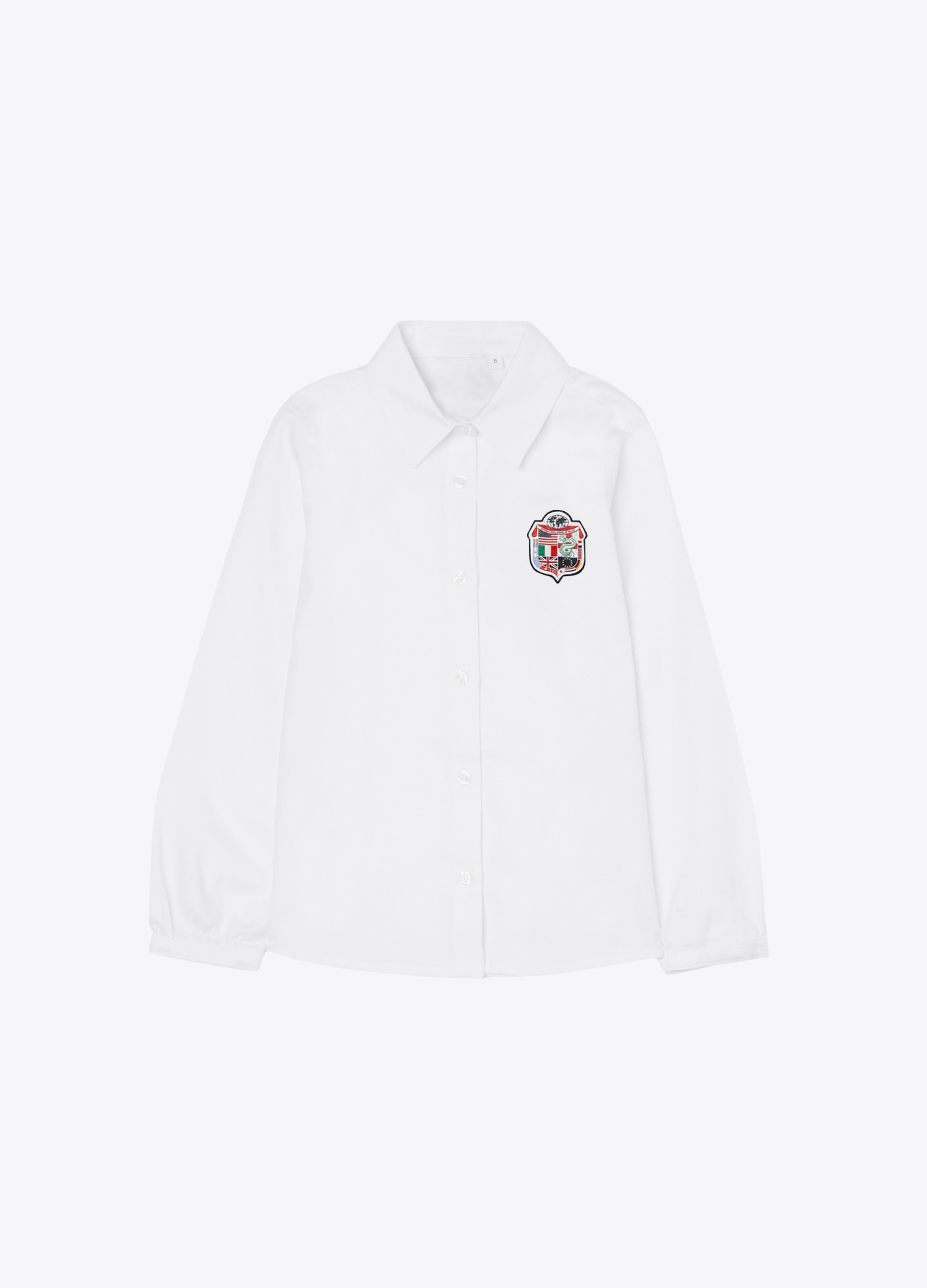 GIRL - Stretch cotton shirt with patch