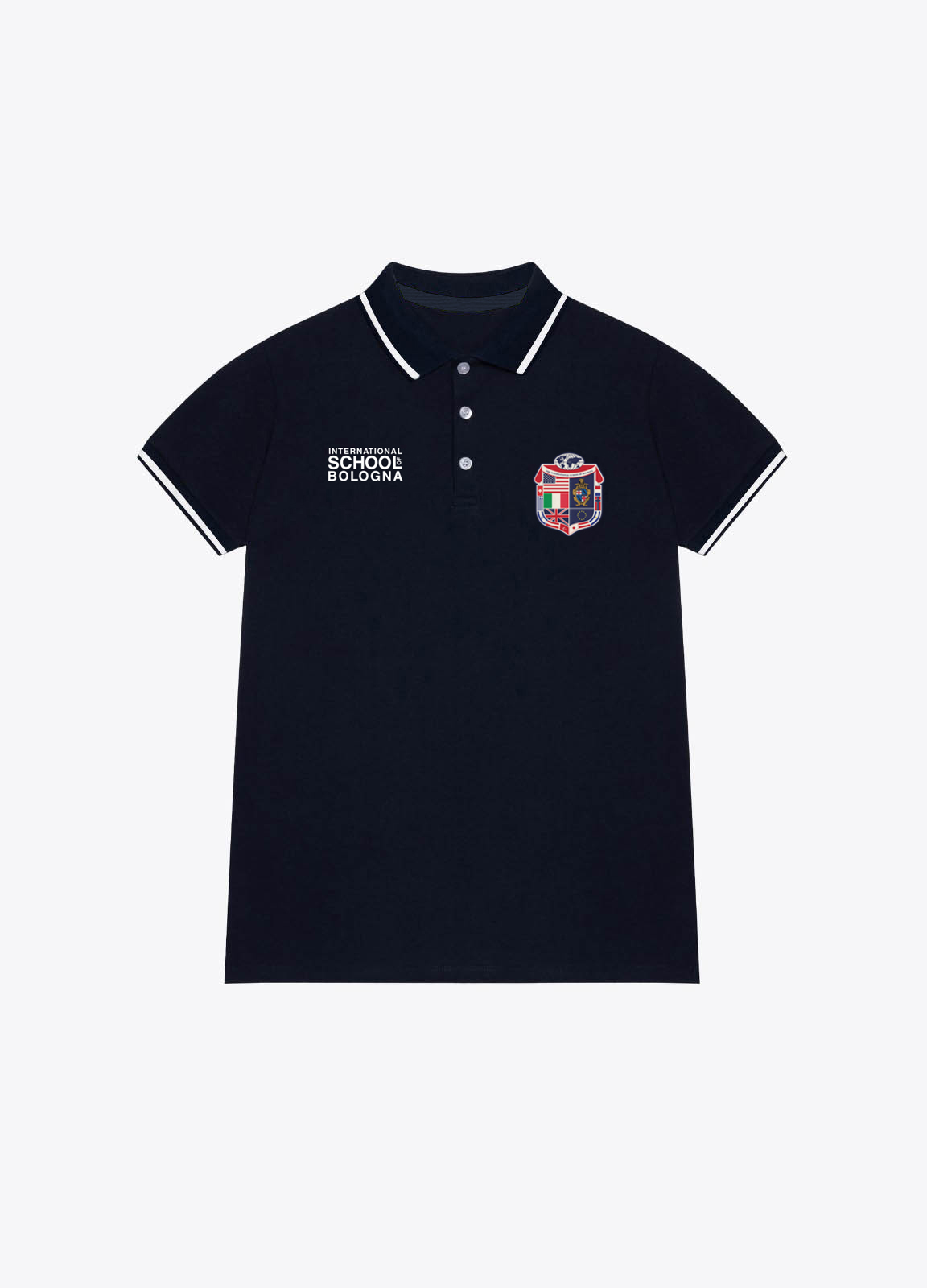 Solid colour polo shirt with embroidery