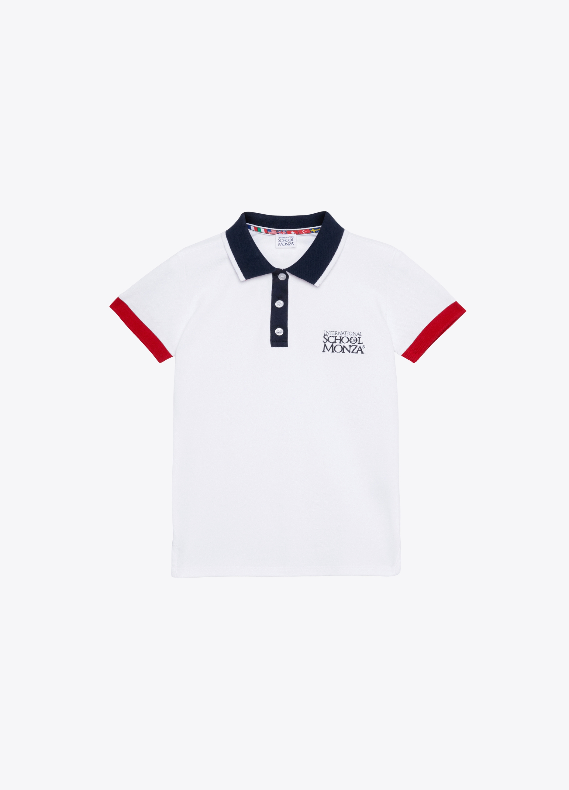 GIRL - Stretch short sleeves polo shirt with embroidery.