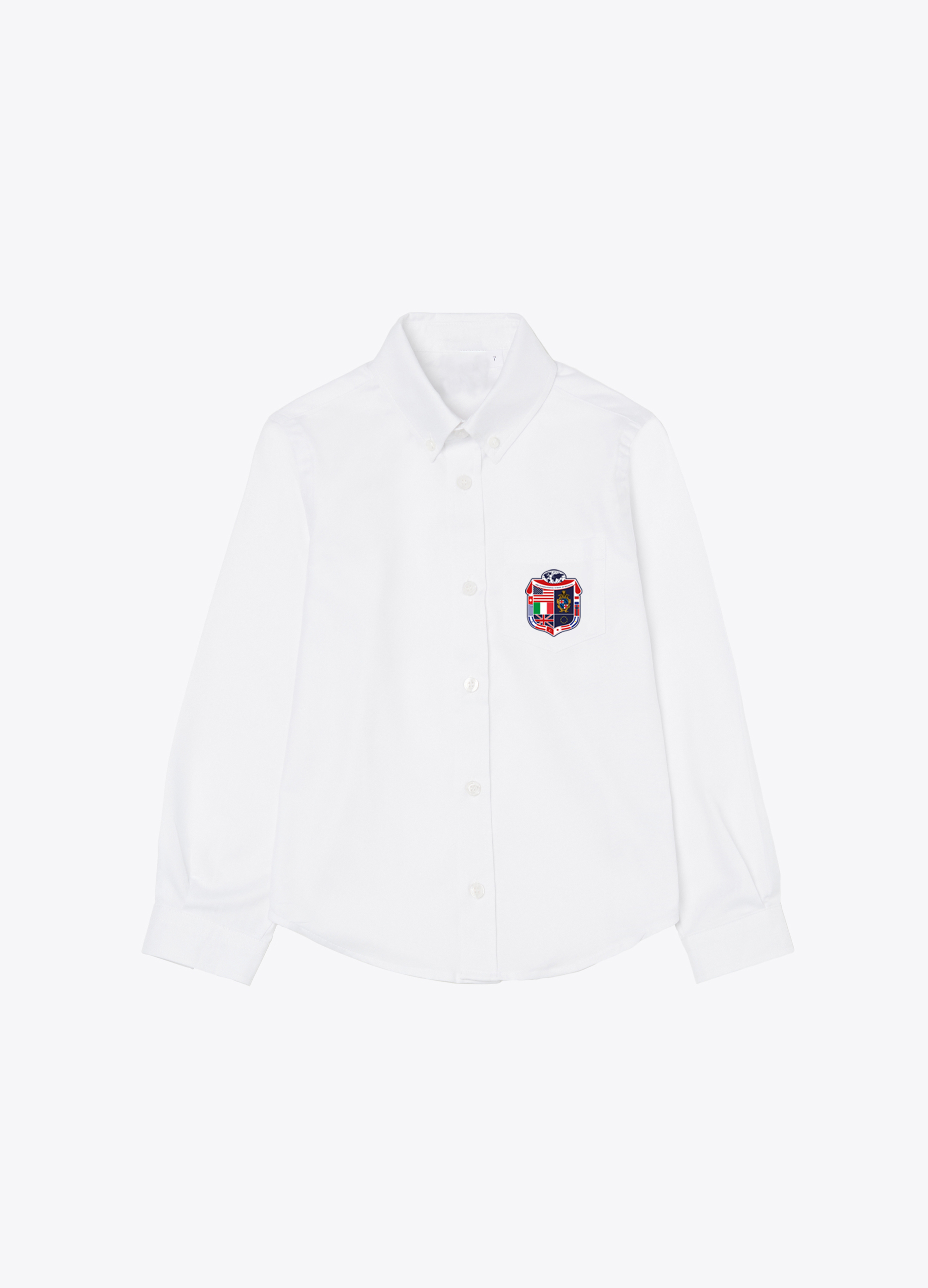 BOY - Cotton button-down shirt with embroidery.