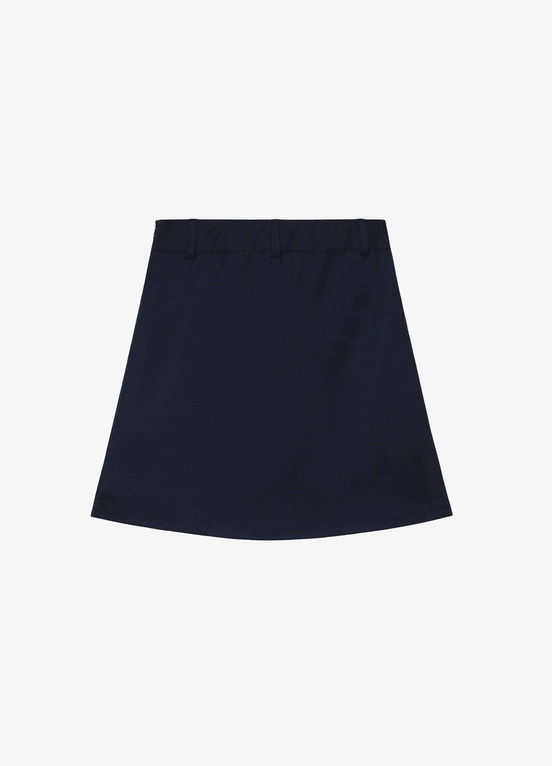 GIRL - Formal wool twill skirt with internal shorts.