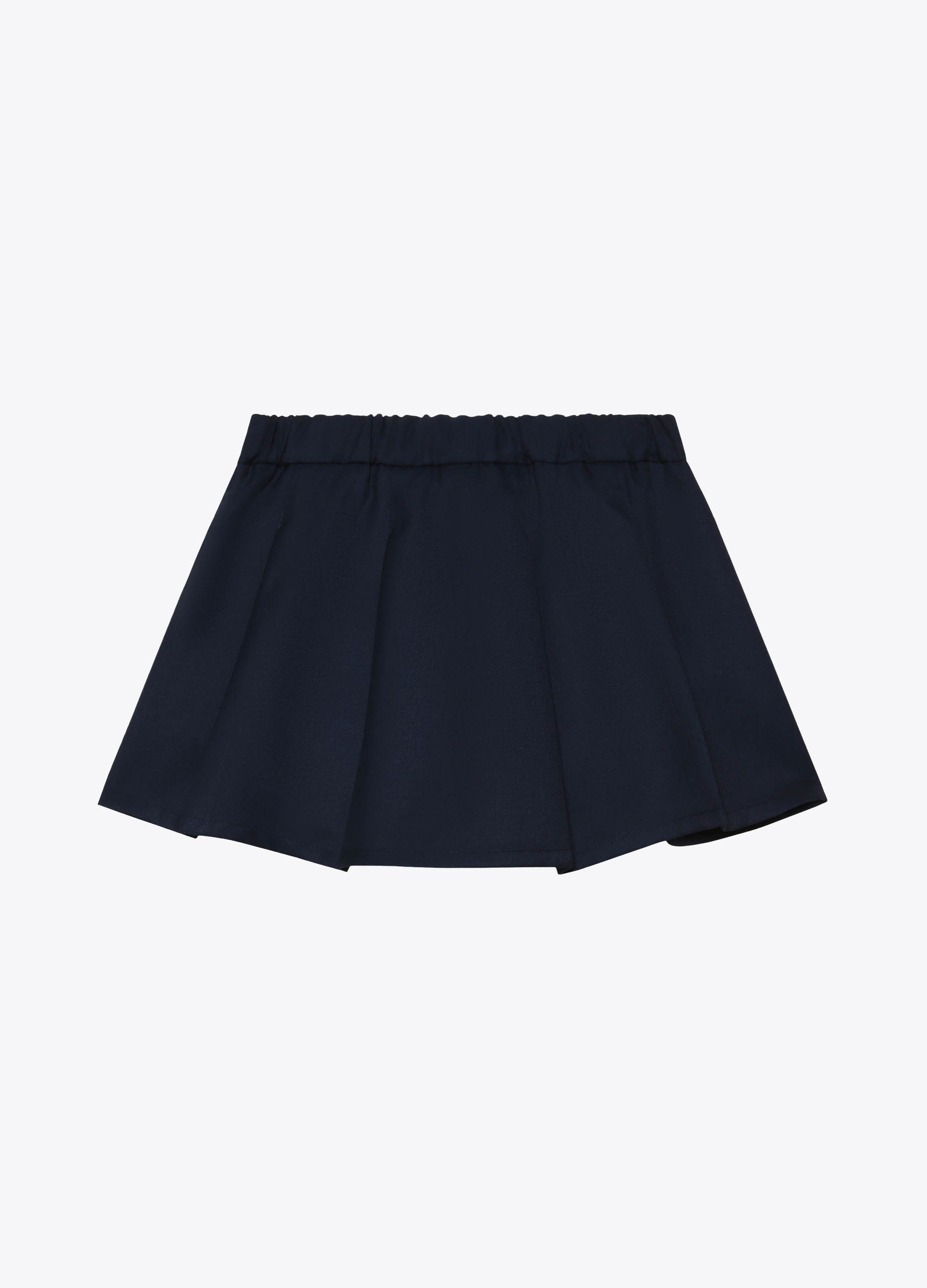 GIRL - Formal wool twill skort with internal shorts