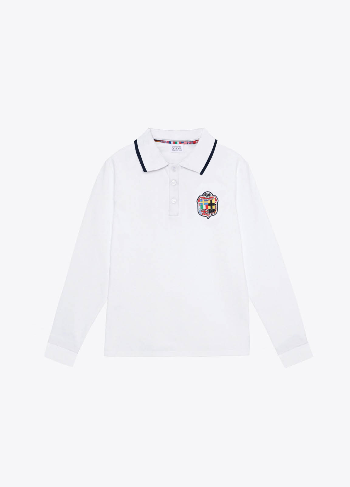 UNISEX - Long sleeves polo shirt with patch