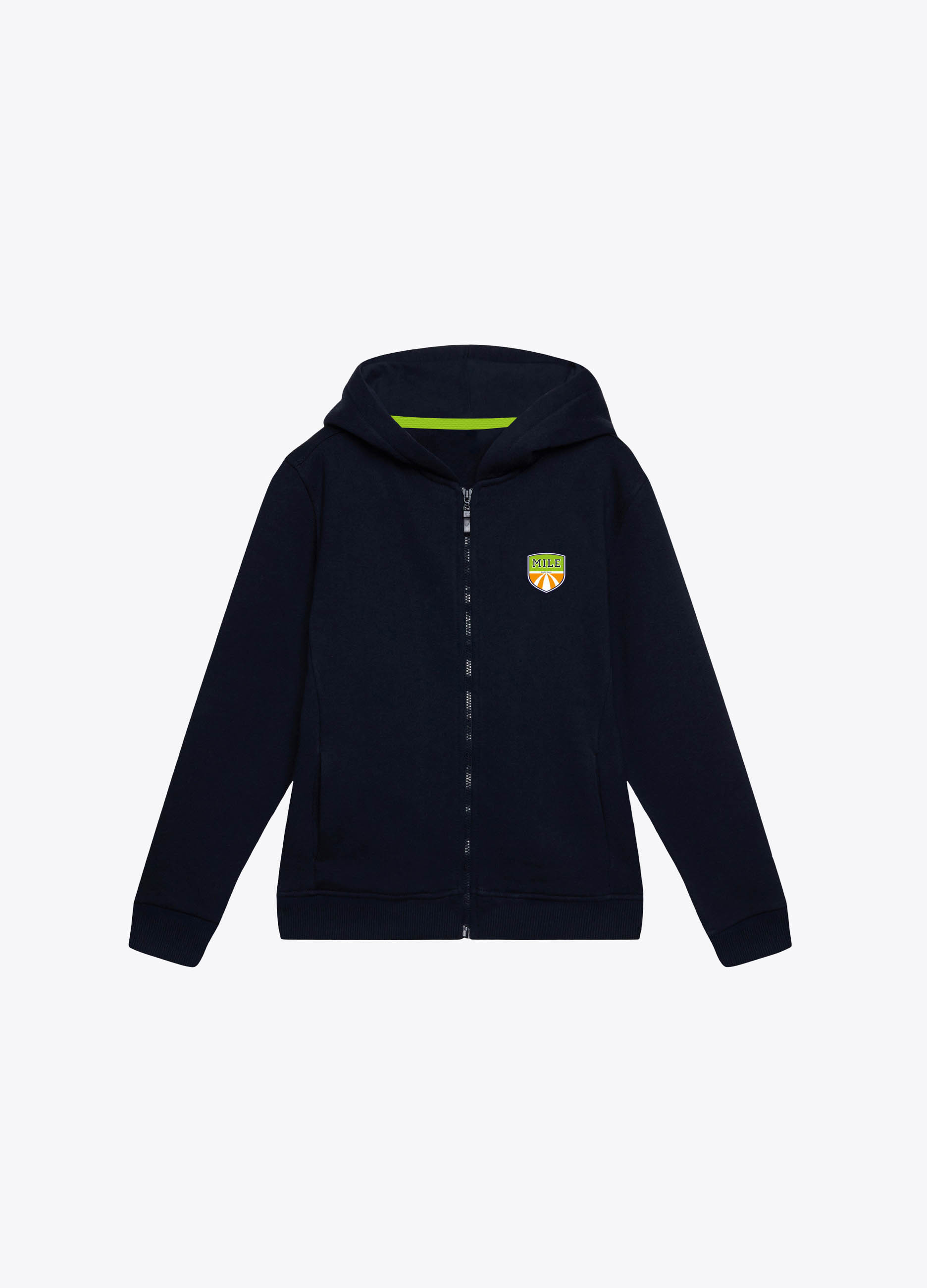 UNISEX - Heavy fleece sweatshirt with hoodie and zip.
