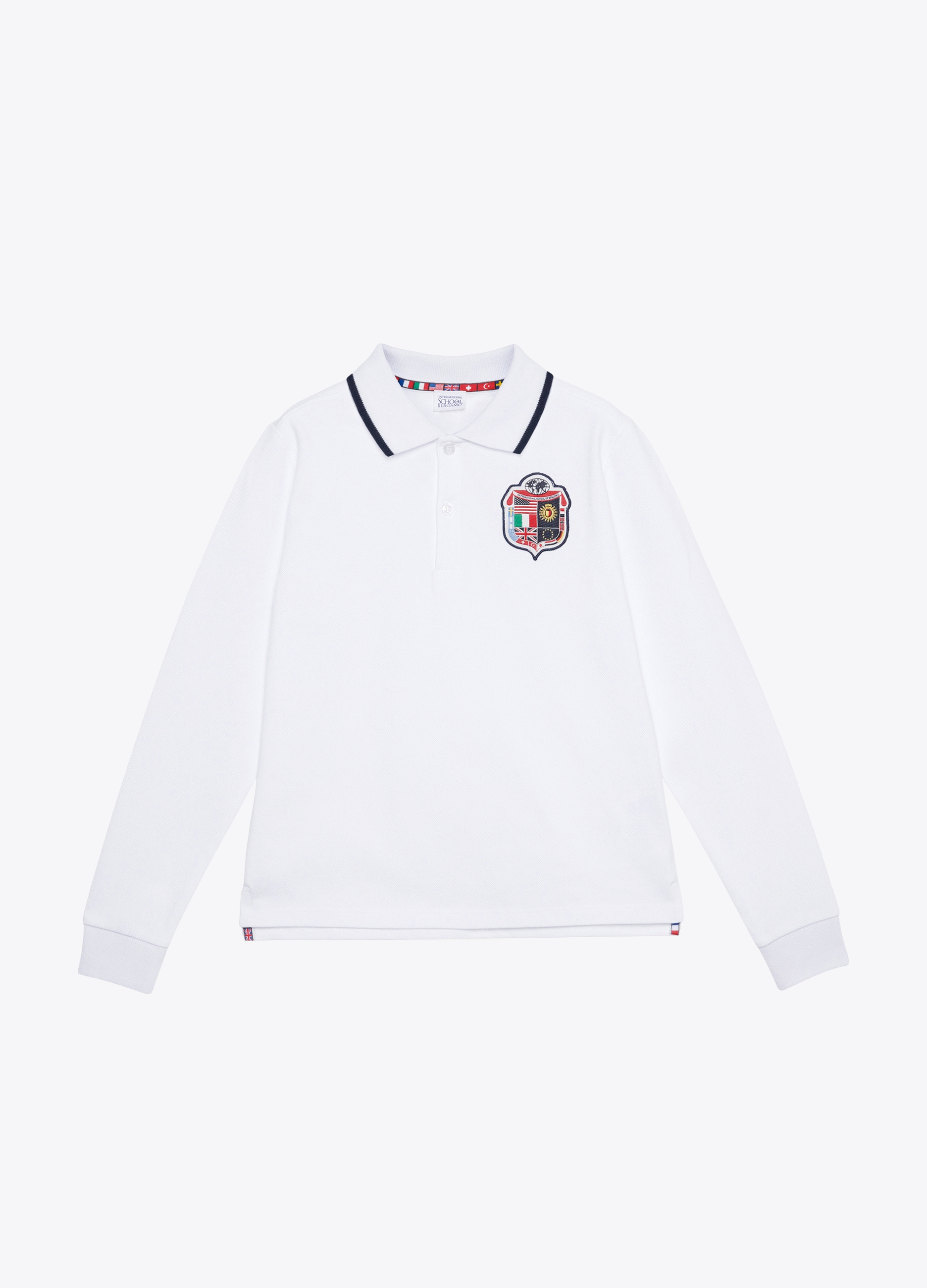 UNISEX - Long sleeves polo shirt with patch.