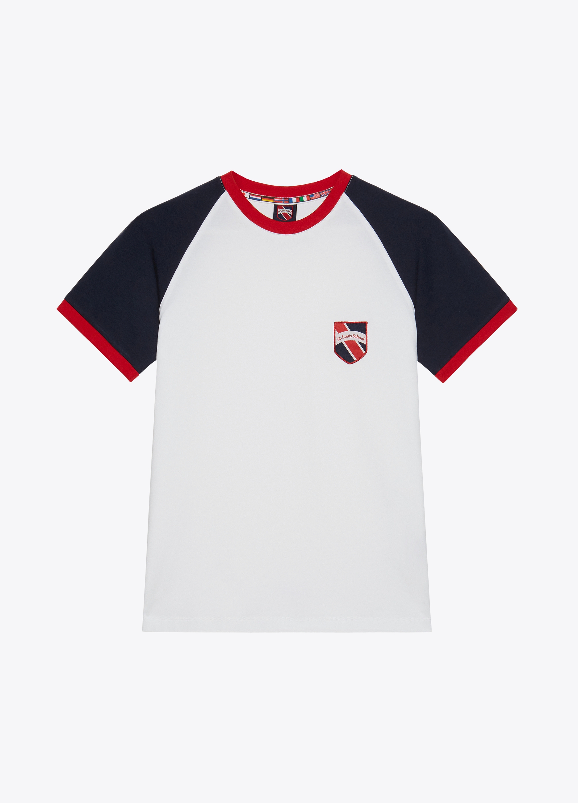 GIRL - T-shirt elasticizzata bicolore a manica corta. GIRL - T-shirt elasticizzata bicolore a manica corta.