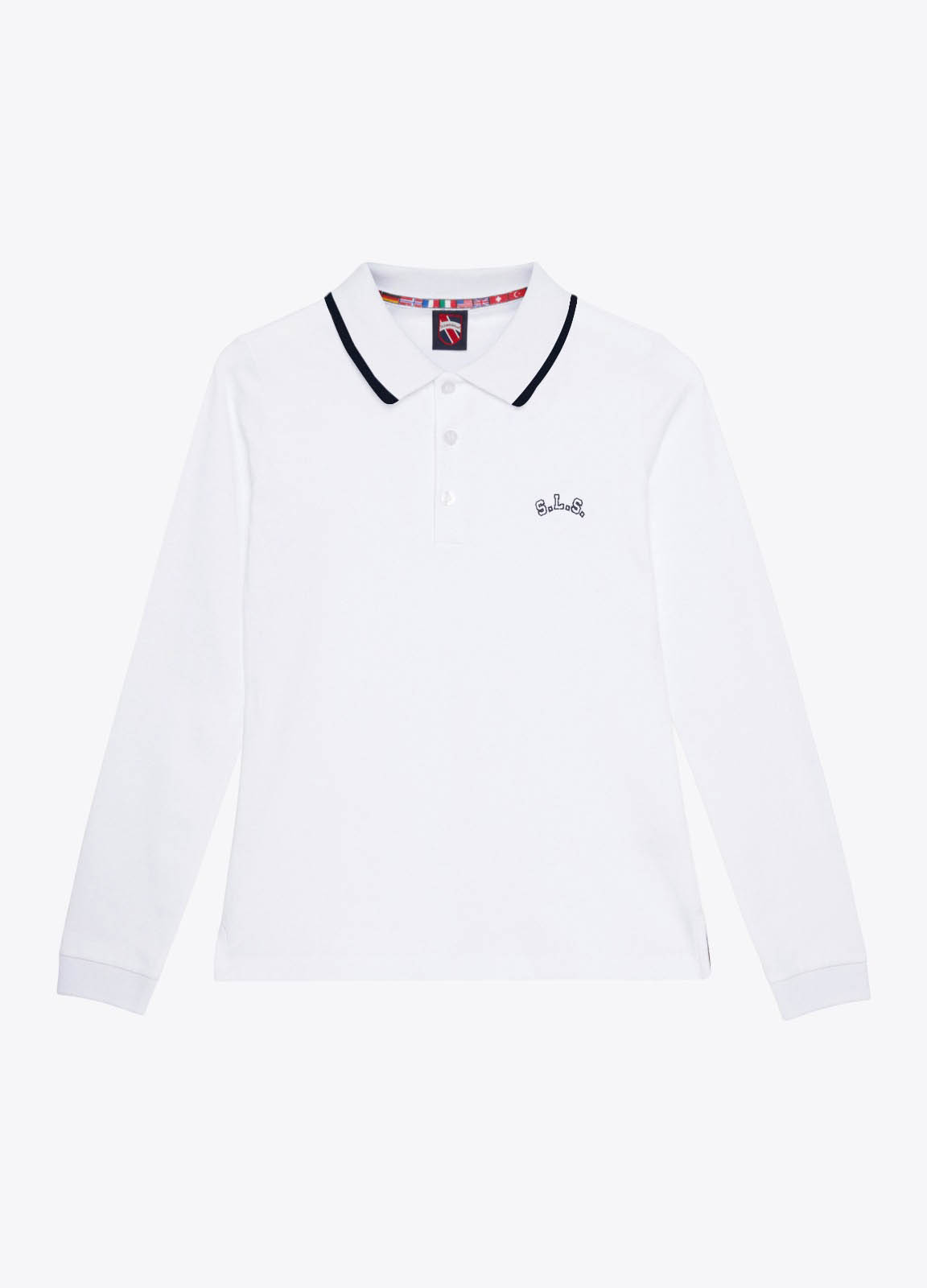 BOY - Polo a manica lunga con ricamo.