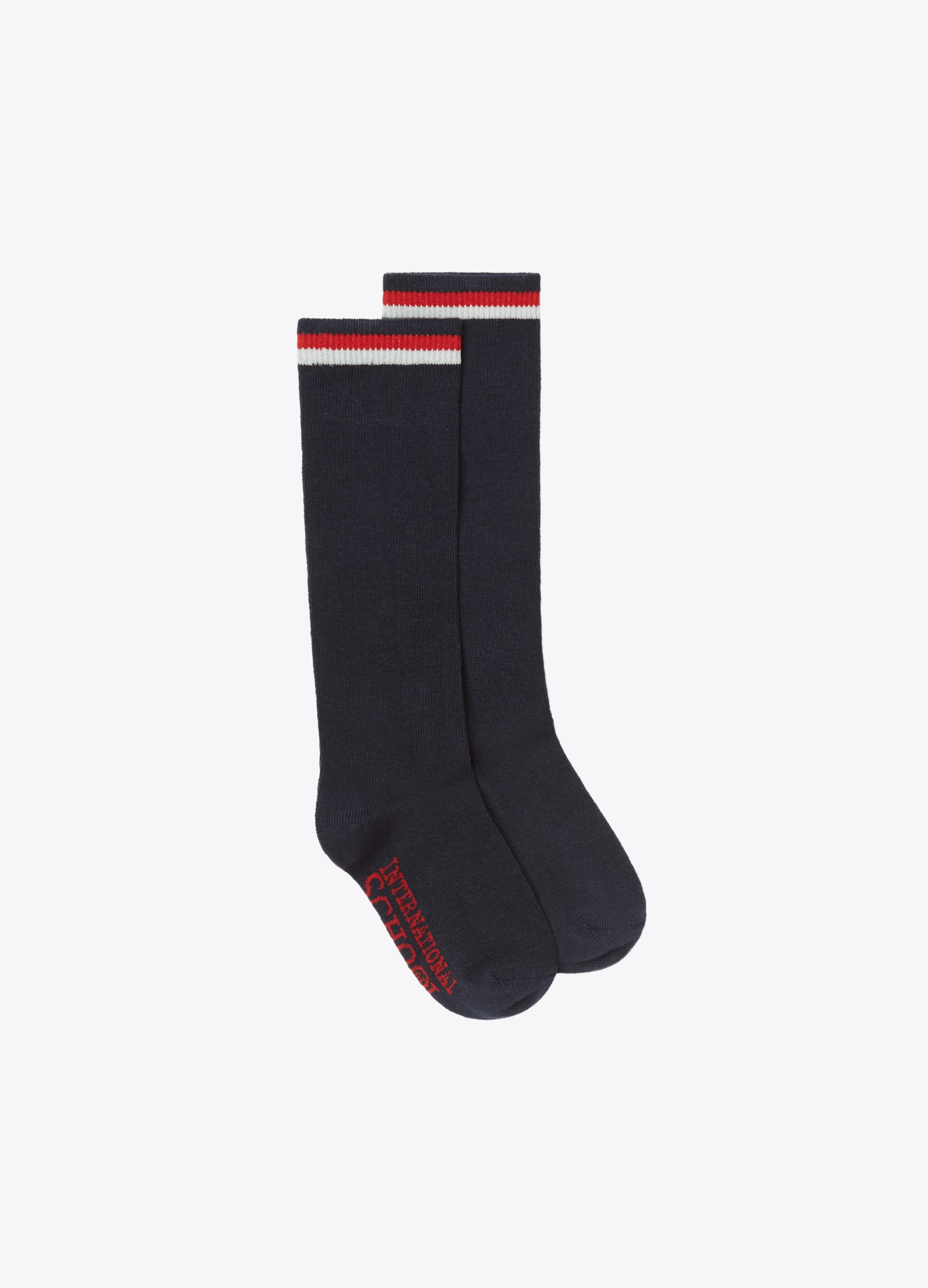 Long stretch socks with ribbing Long stretch socks with ribbing
