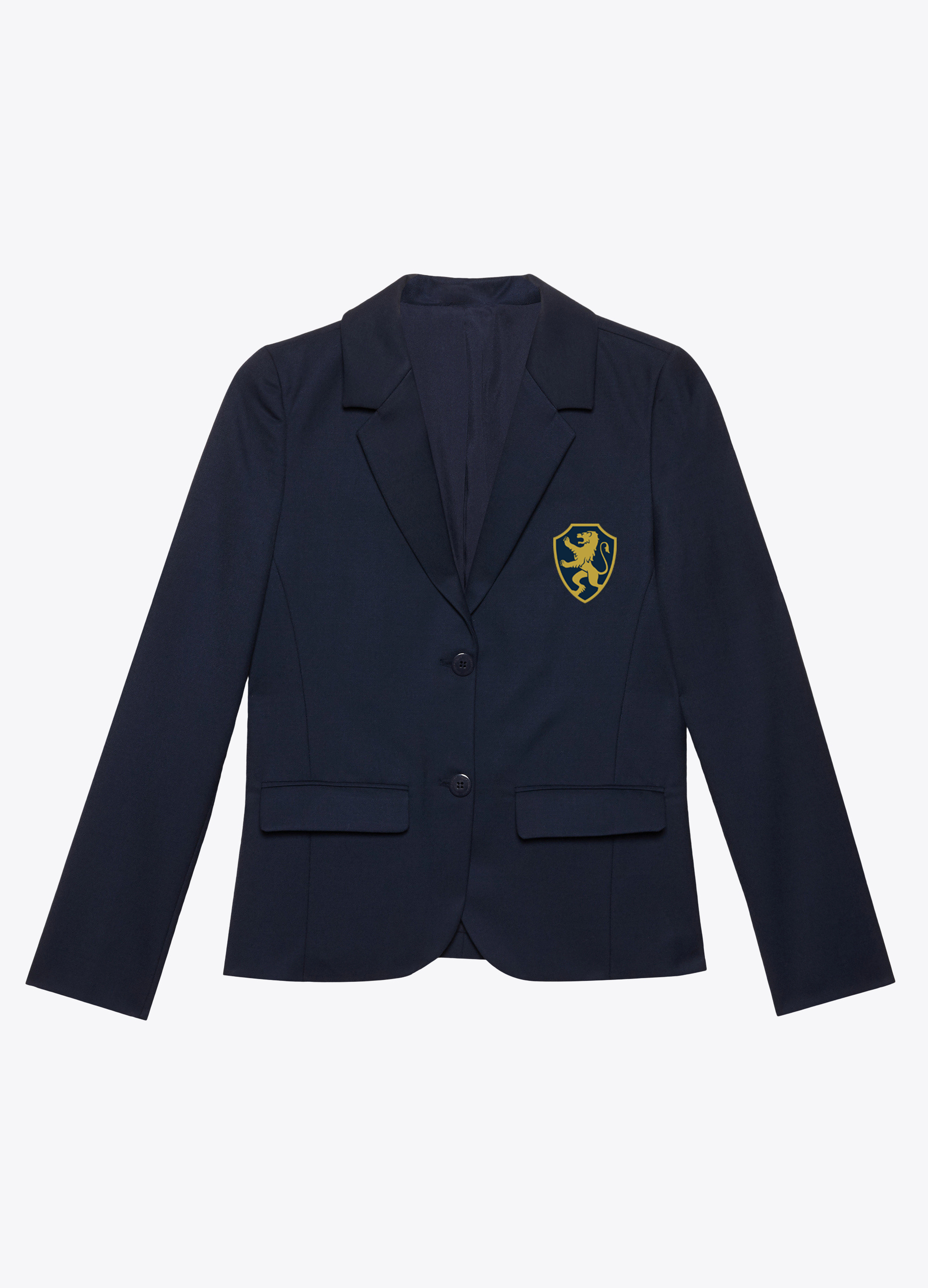 GIRL - Blazer formale in misto lana con patch. GIRL - Blazer formale in misto lana con patch.